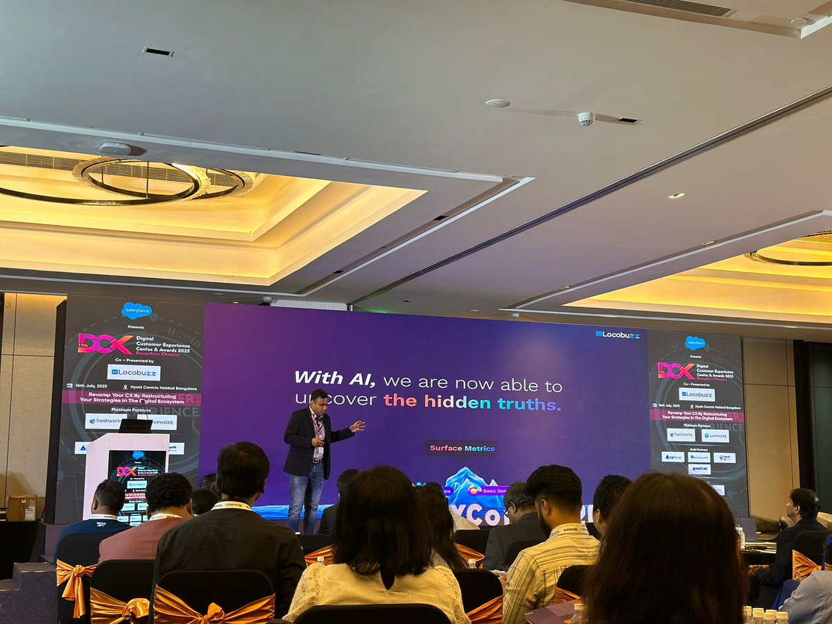 Locobuzz (@locobuzzindia) on Twitter photo The Future of CX is AI-Driven, Empathy-Led, Insight-Fueled.
Live on stage <a href="/vishal_locobuzz/">Vishal Agarawal</a> at the DCX BLR organised by Gain Skills at Hyatt Central, Bengaluru.
Come say hi at our booth.
#CX #CustomerExperience #MarketingTips <a href="/nitin84india/">Nitinn Aggarwal</a> <a href="/RVijvitz/">Vijay Vittal</a> The Future of CX is AI-Driven, Empathy-Led, Insight-Fueled.
Live on stage <a href="/vishal_locobuzz/">Vishal Agarawal</a> at the DCX BLR organised by Gain Skills at Hyatt Central, Bengaluru.
Come say hi at our booth.
#CX #CustomerExperience #MarketingTips <a href="/nitin84india/">Nitinn Aggarwal</a> <a href="/RVijvitz/">Vijay Vittal</a>