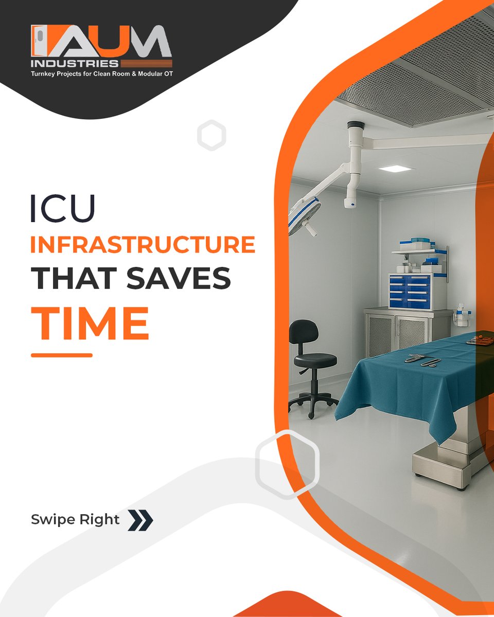 AumIndustries's tweet image. ICU Infrastructure That Saves Time — and Lives.
Smart layouts. Seamless integration. Rapid accessibility.
At AUM Industries, we design ICUs that work as fast as your team does.

#ICUInfrastructure #AUMIndustries #ModularICU #CriticalCareDesign #HealthcareEngineering #Hospital