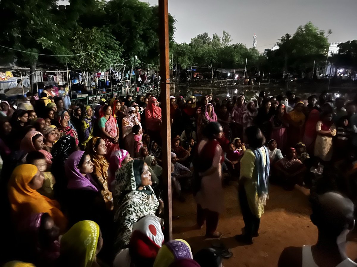 UnionSGU's tweet image. Jai Hind Camp, Vasant Kunj will fight on 馃毄 Stop demonising working people as "illegal Bangladeshis"!
After 9 days without electricity, public meeting resolves to intensify struggle for dignified life in the city. Mass petition filed in court, now struggle must fill the streets.
