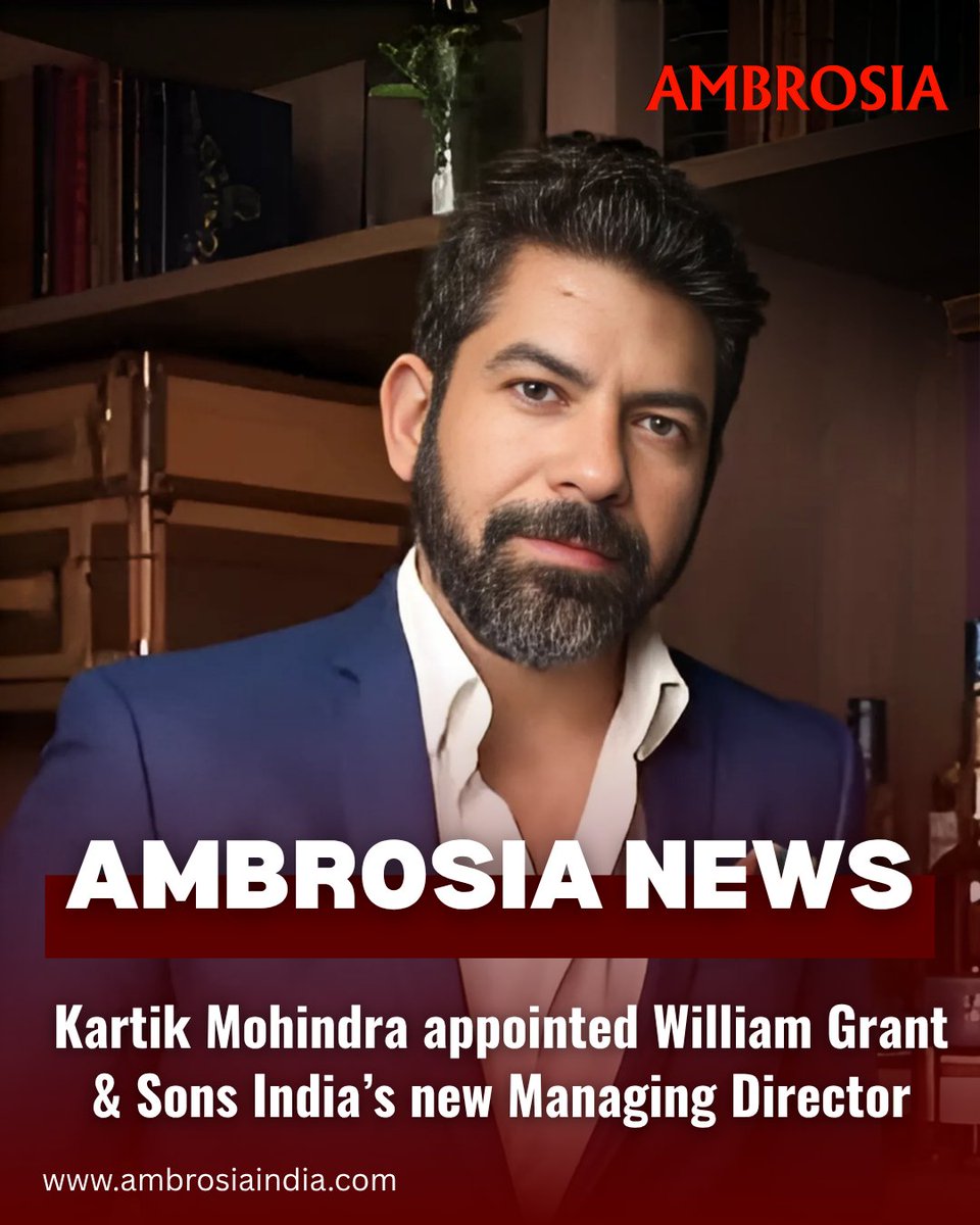Ambrosia_Mag's tweet image. Kartik Mohindra appointed William Grant &amp;amp; Sons India's new Managing Director.
Read the detailed story - tinyurl.com/44mmtkdx

#KartikMohindra #WilliamGrantandSons #NewMD