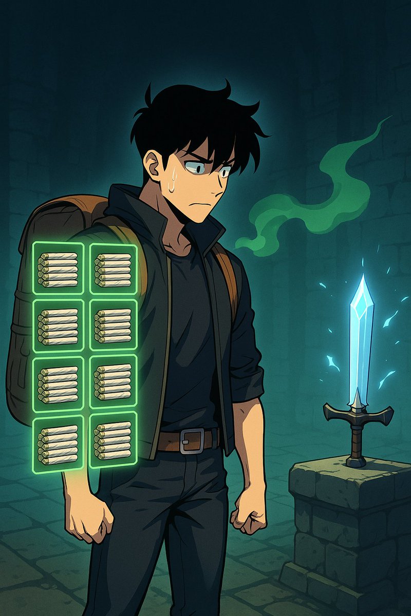 MEGAWEED_420's tweet photo. GM to everyone! It's 4:20 somewhere.
🎒 “Inventory full of 1,000 joints. Can’t carry sword.”
https://t.co/VjMS4z1ubh
#MEGAWEED $ADA #Cardano #420Culture #CryptoMeme #MemeCoin #Web3 #SoloLevelingStyle #StonerLogic #LordOfTheWeeds #InventoryOverload https://t.co/WD24TlRL3W