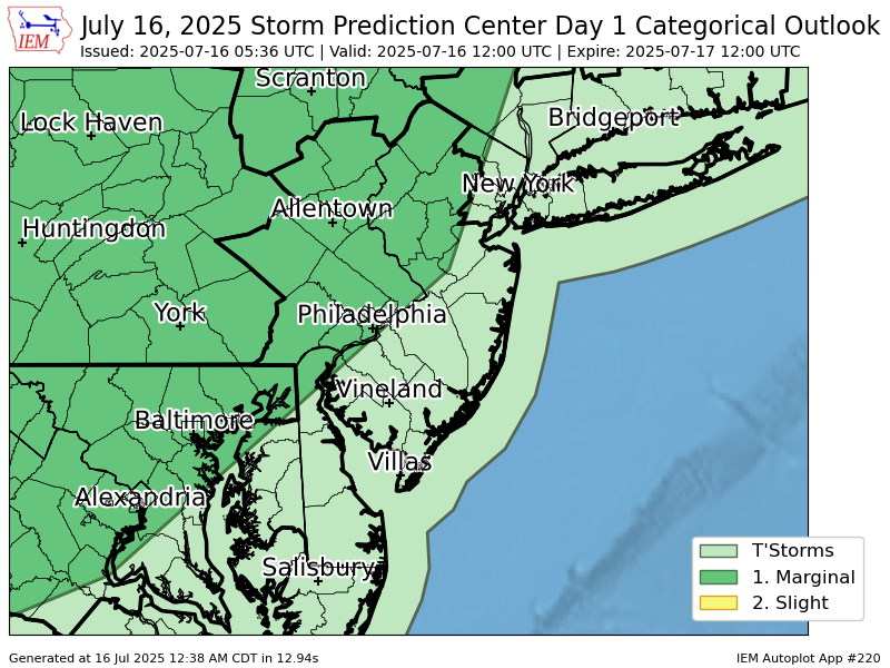 #SPC issues Day 1 Marginal Convective Risk at Jul 16, 5:36z for PHI spc.noaa.gov/products/outlo…