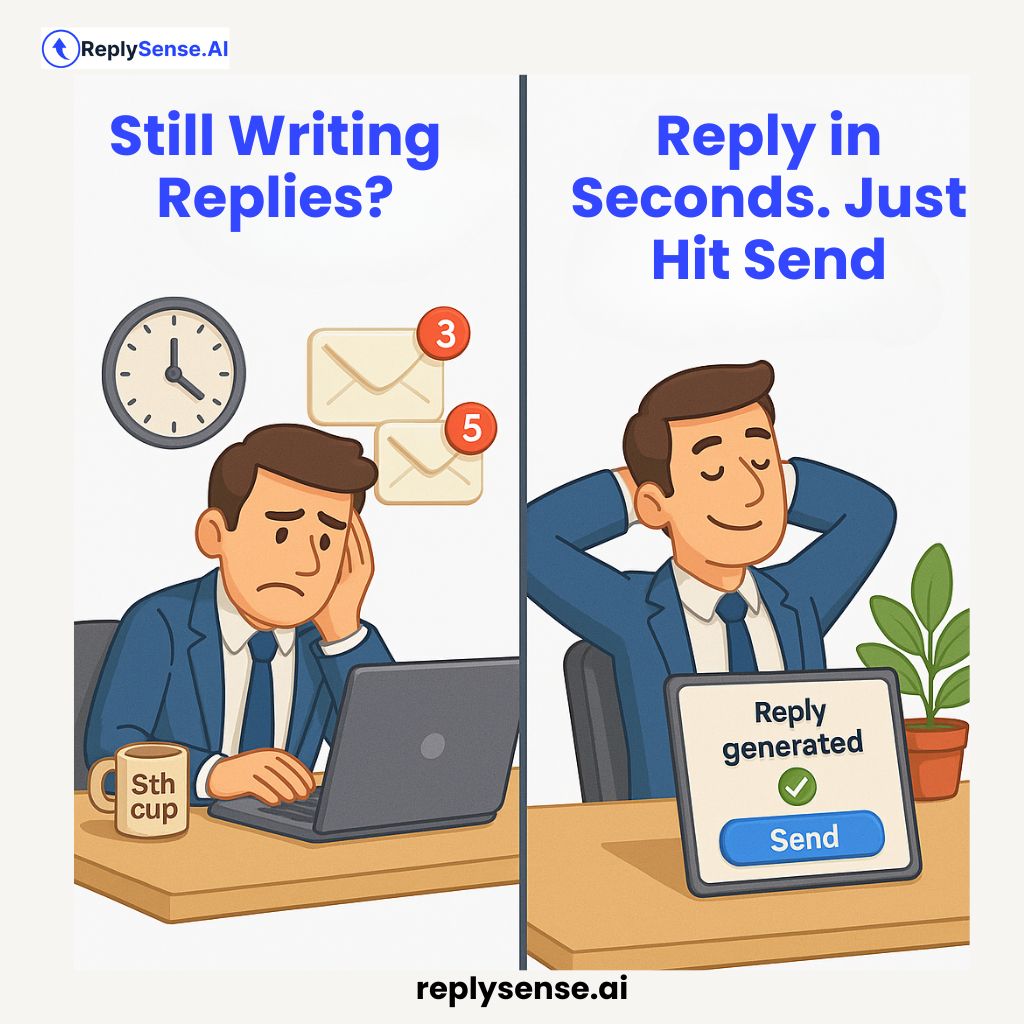 ReplysenseAi's tweet image. Still spending minutes on emails?
With ReplySenseAI, you don’t have to.
🧠 Reads the email
✍️ Writes the reply
📤 You hit send

Reply in seconds. Close more deals.
👉 Try free →replysense.ai
✅ Follow for more
#ReplySenseAi #EmailAutomation #AIforAgencies #GmailAddon