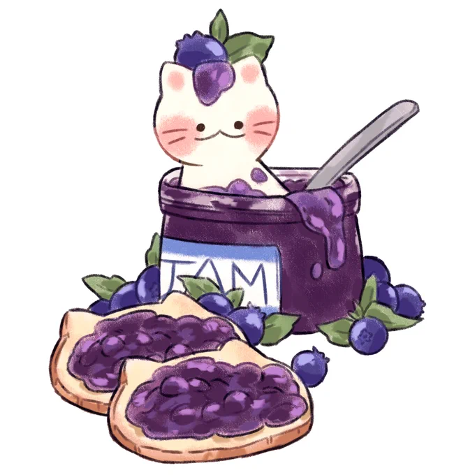 Blueberry jam cat!