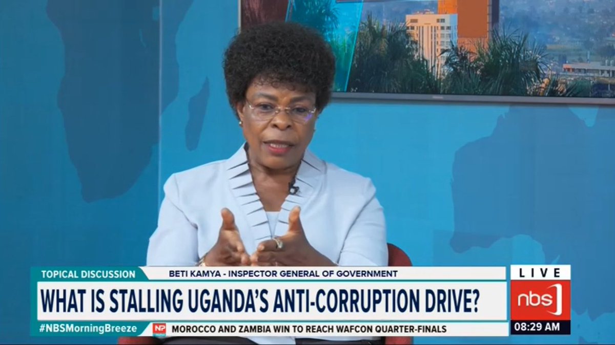 NBS Television (@nbstv) on Twitter photo .<a href="/IGGBetiKamya/">Beti Kamya Turwomwe</a>: Anytime you bend the law for a reason other than public good, it is corruption.
#NBSMorningBreeze #NBSUpdates .<a href="/IGGBetiKamya/">Beti Kamya Turwomwe</a>: Anytime you bend the law for a reason other than public good, it is corruption.
#NBSMorningBreeze #NBSUpdates