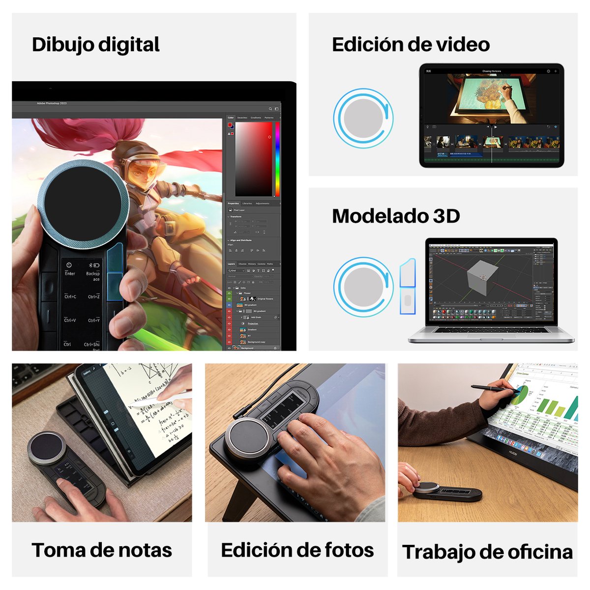 HuionEspanol's tweet photo. #huionnewarrival
Eficiencia, todo en una sola mano
📌Dispositivo: #keydialremote
📌Enlace: https://t.co/cMMC6VLbv8
#huion #huiontableta #teamhuion #tutorialdedibujo https://t.co/63DYk9aKJA
