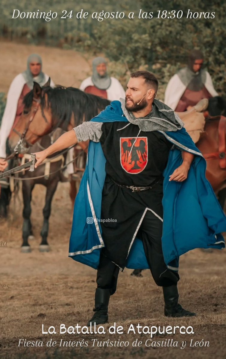 batallatapuerca's tweet image. Sancho Fortún, caballero del rey García III de Pamplona-Nájera, en la Representación Histórica de la #BatalladeAtapuerca, #FiestadeInterésTurístico de #CastillayLeón
¡Ven a disfrutar de nuestra #historia el domingo 24 de agosto en #Atapuerca, #Burgos!
📷 SP fotografía