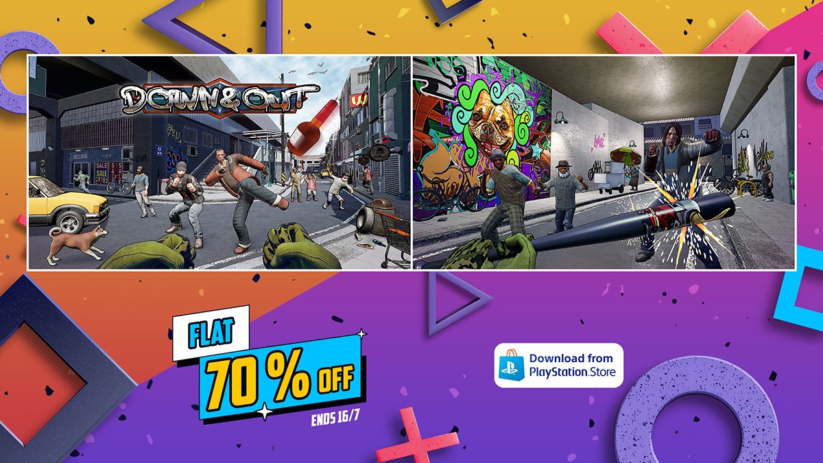 zatun's tweet image. The Sale ends tonight.
Step into the streets and fight your way to the top in Down and Out 🥊
70% OFF on PSVR — Last chance to grab it before it’s gone!
🎮 Don’t miss: openinapp.link/c2pwa
#PSVR #DownAndOut #VRGaming #TheSale