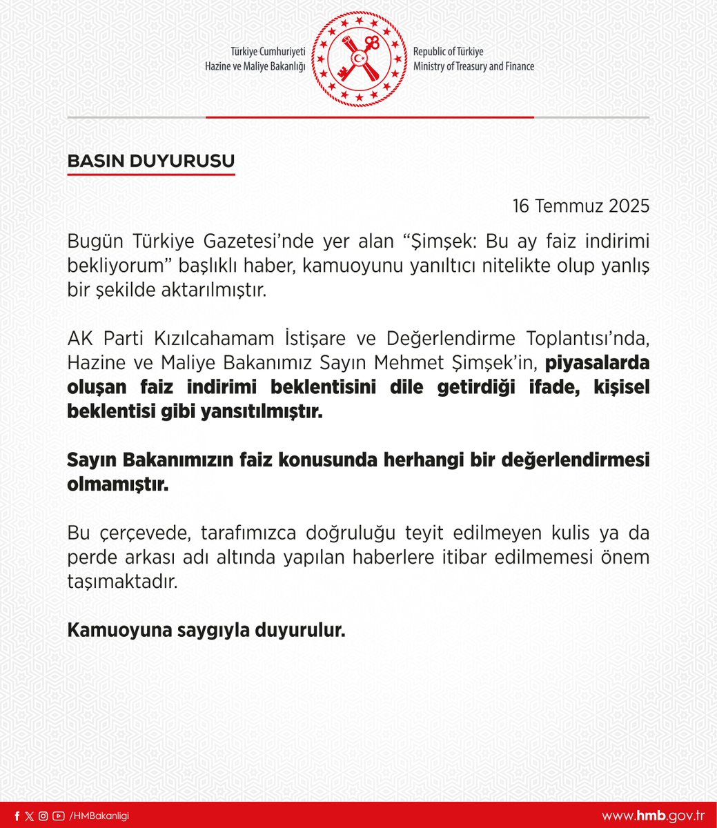 Basın Duyurusu- 16 Temmuz 2025