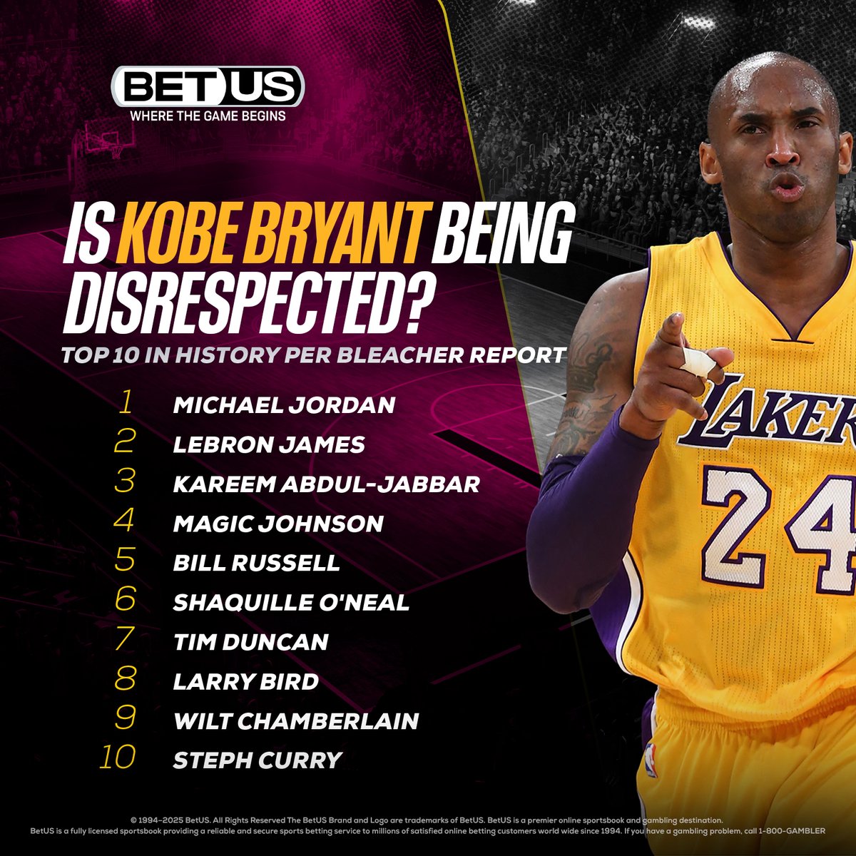 TrevorLane's tweet image. Where does Kobe rank in your personal top 10?