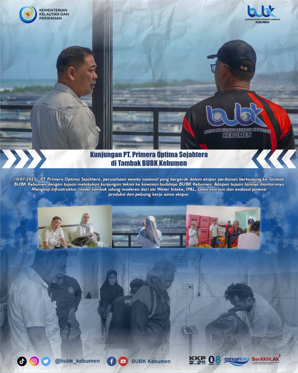bubk_kebumen's tweet photo. #PanganBiru #2025KKPRiseTogether #EkonomiBiruUntukIndonesiaEmas #SaktiWahyuTrenggono #KKPGOID #BudidayaKKP #BUBKkebumen #VisitBUBK #Kunjungan 

Kunjungi Sosial Media kami 
YOUTUBE : BUBK Kebumen 
FACEBOOK Page : BUBK Kebumen 
INSTAGRAM : bubk_kebumen 
TIKTOK : bubk_kebumen https://t.co/HEIQqrKsuV
