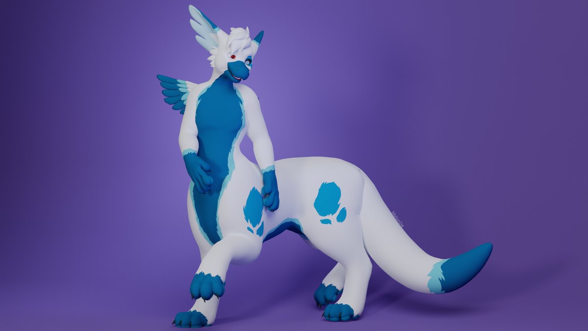Melon1te's tweet image. A Quadruped Angel Dragon for KoriAngelDragon! Featuring a face-lift to be more Angel dragon-like, four fingered paws, custom hair, wings and some other changes!
Base by Voxian
#render #vrchatfurry