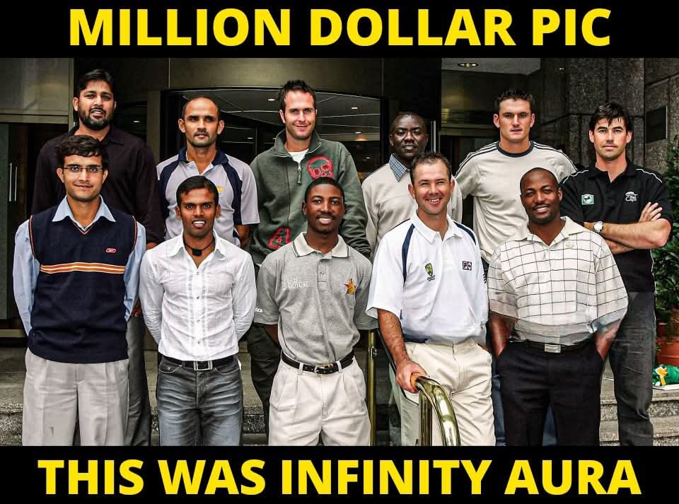 Upper side
Inzamam Ul Haq, Marvan Atapattu, Micheal Vaughan, Steve Tikolo, Grame Smith, Stefen Fleming

Lower
Saurav Ganguly, Rajin Saleh, Tetenda Taibu, Ricky Ponting and Brian Lar

#ShubhanshuShukla Tesla Jadeja Indian