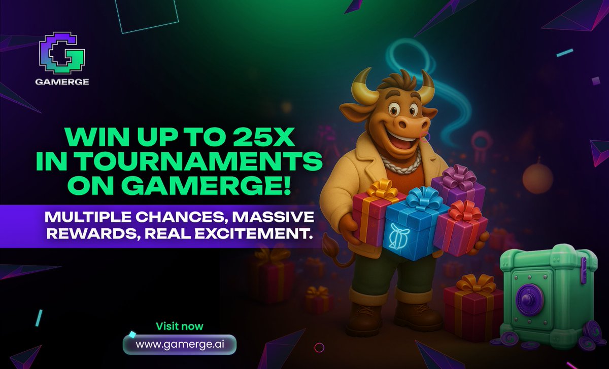 📷 Win up to 25x in Gamerge tournaments!

Multiple chances. Massive rewards. Real excitement.

Visit📷 gamerge.ai 

#gamerge #gmgtoken #cryptotoken #gamefi #cryptogaming #playtoearn #web3games #tournaments