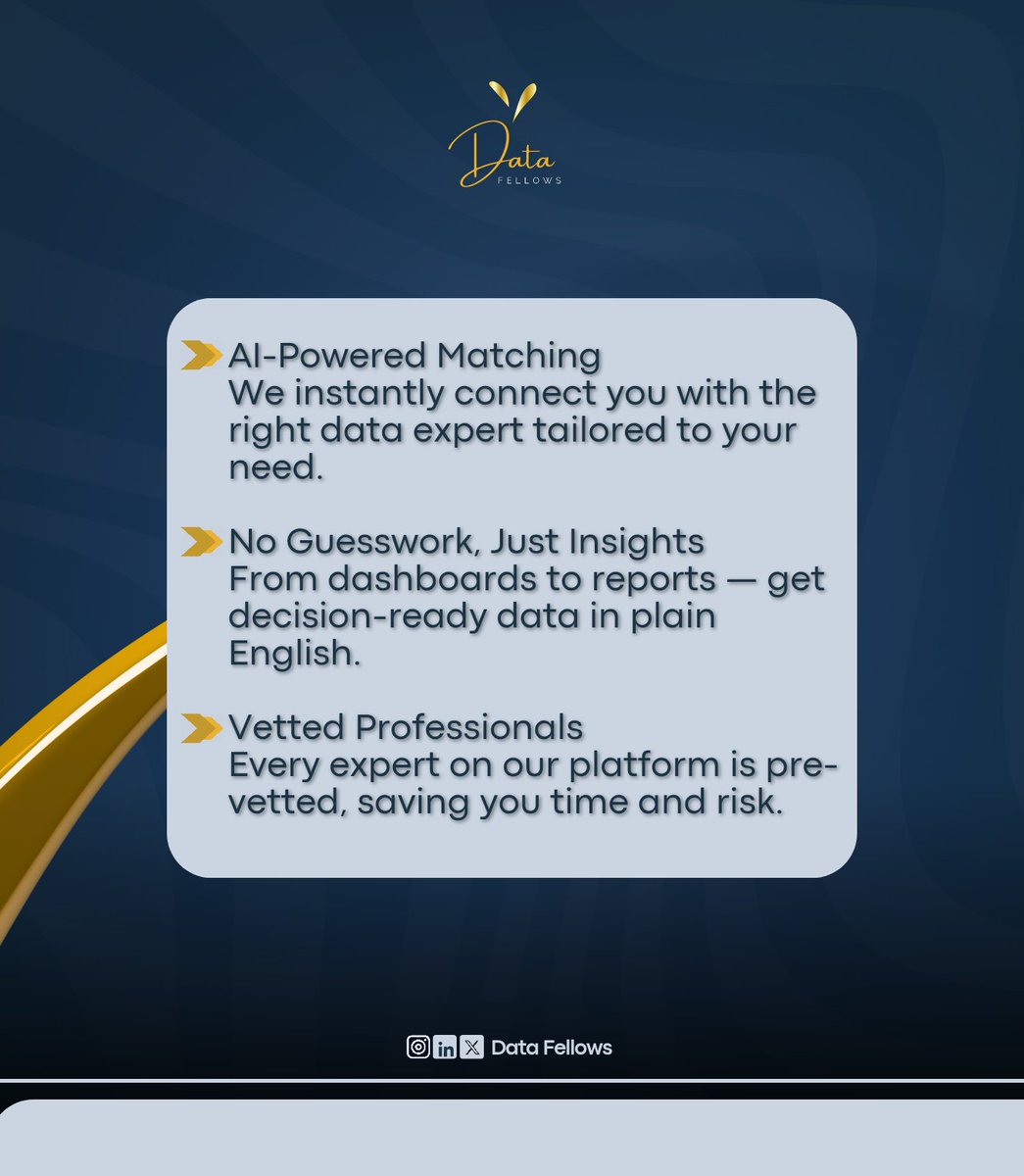 DatafellowsInfo's tweet image. Working hard = burnout.
Working smart =BizPilot. 😎💡
Here are 5 ways we help you move from hustle to results.👇

Explore Datafellowsai.com to sign up.

--
#BizPilot #DataFellows #DataGigs #Happy