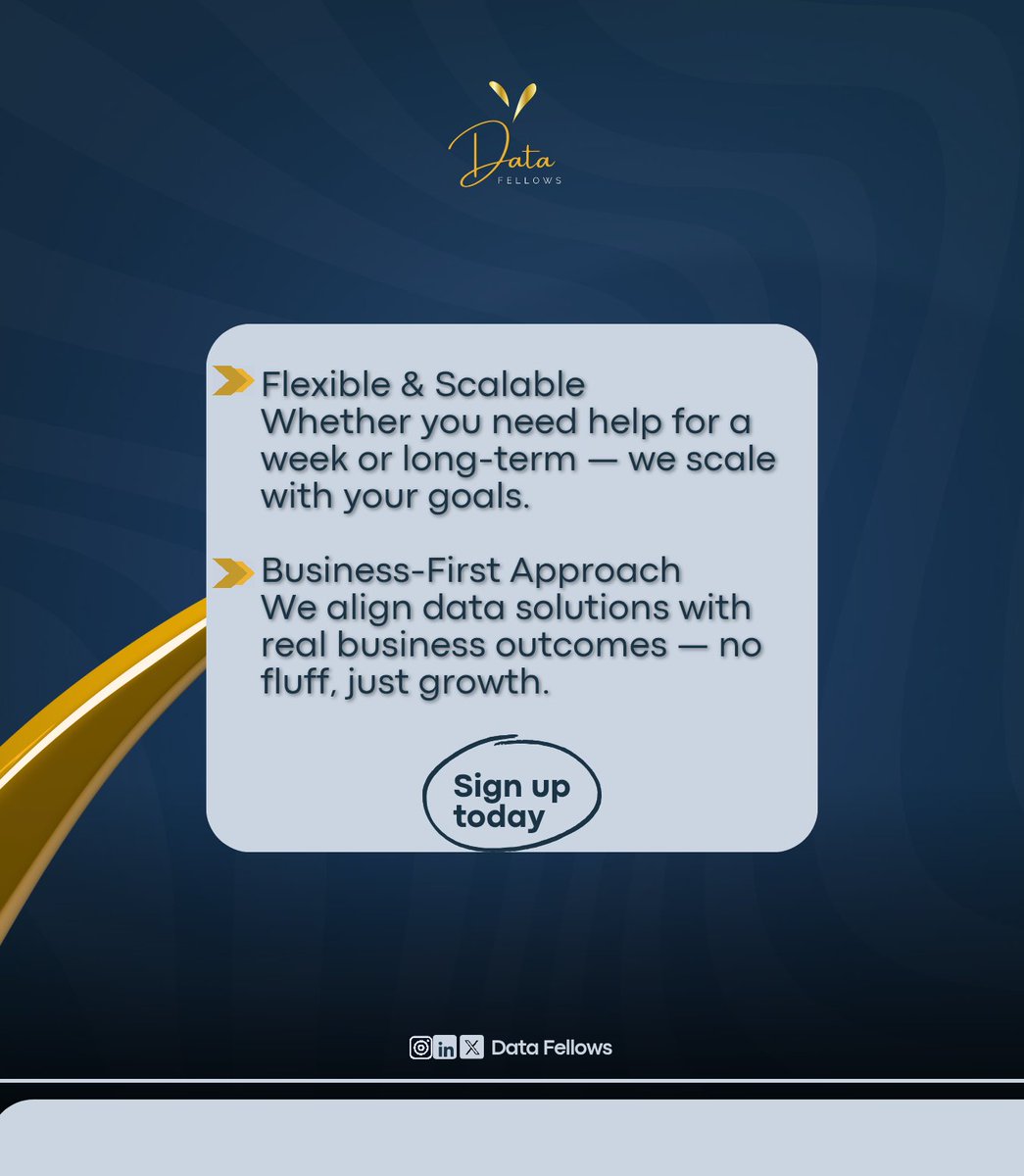 DatafellowsInfo's tweet image. Working hard = burnout.
Working smart =BizPilot. 😎💡
Here are 5 ways we help you move from hustle to results.👇

Explore Datafellowsai.com to sign up.

--
#BizPilot #DataFellows #DataGigs #Happy