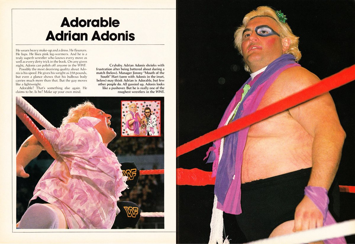 WWF Wrestling (@wwfwrestling1) on Twitter photo Profile of "Adorable" Adrian Adonis from the first WWF Superstars magazine published in 1986. <a href="/realKeithFranke/">Adrian Adonis</a> #WWF #WWE #Wrestling #AdrianAdonis Profile of "Adorable" Adrian Adonis from the first WWF Superstars magazine published in 1986. <a href="/realKeithFranke/">Adrian Adonis</a> #WWF #WWE #Wrestling #AdrianAdonis