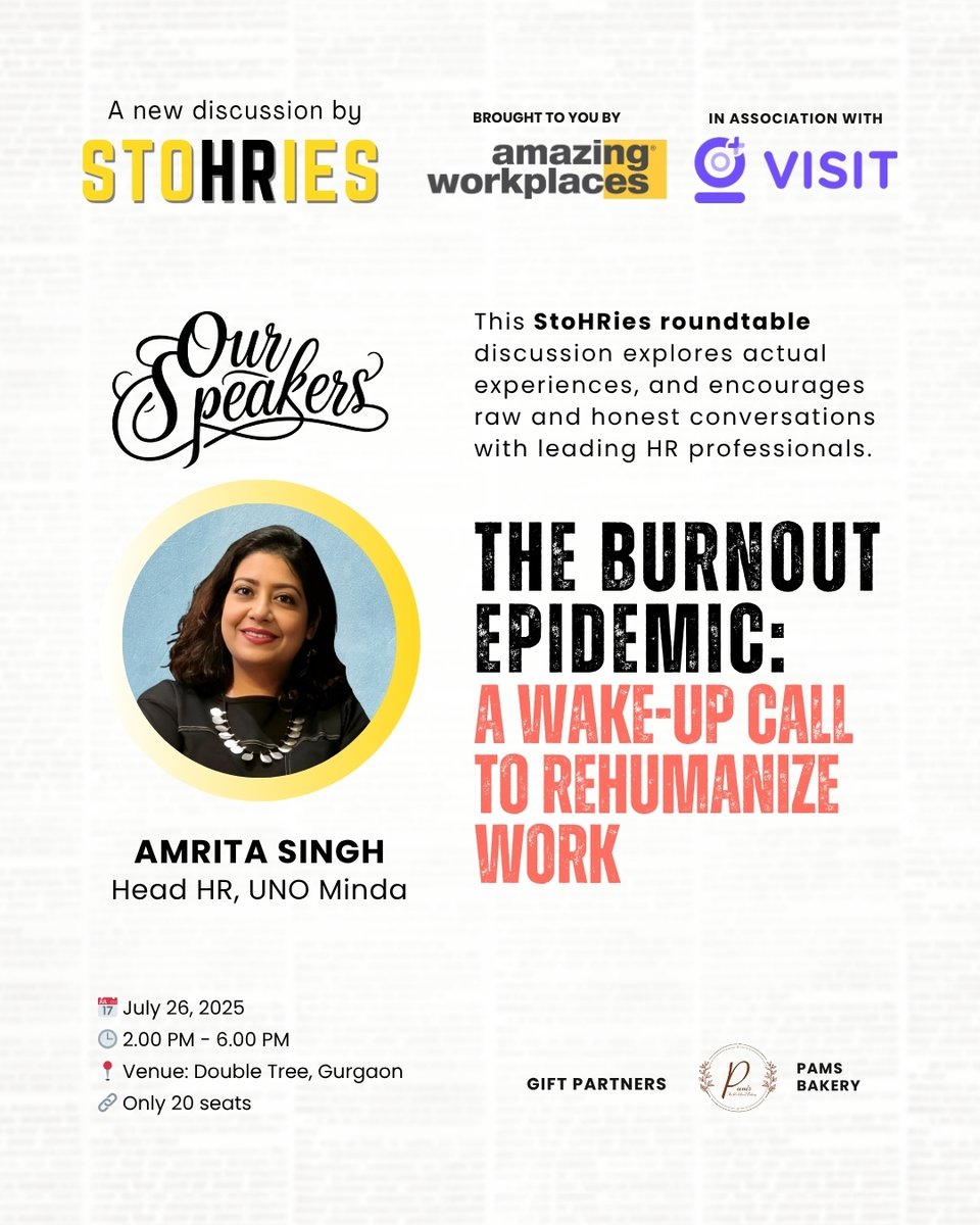 hr_amazing's tweet photo. We’re excited to welcome Amrita to our  StoHRies Roundtable on The Burnout Epidemic: A Wake Up Call to Rehumanize Work.

Register here: https://t.co/PpmQOFSfGC

#StoHRies #Burnout #TotalRewards #Stress #AmazingWorkplaces #VisitHealth #HRLeadership #BurnoutEpidemic #RehumanizeWork https://t.co/ZazeIagh4y