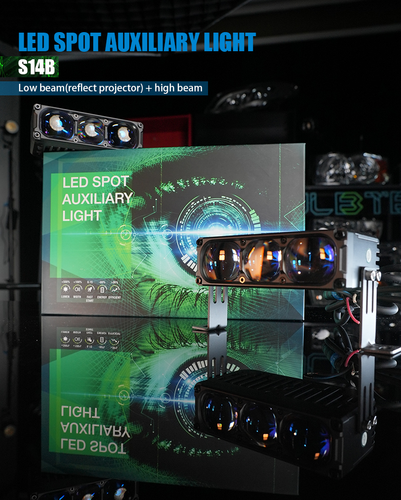 BULBTEK_LED_7's tweet image. 🎉LED SPOT AUXILIARY LIGHT-S14B
👉Chips: LED Module 2*3570 low, 1*3570 high
👉Lighting pattern: low beam(reflect projector) + high beam
🌐bulbtek.com
#BULBTEK #biled #biledprojector #biledlens #auxiliary #grille #spotlights