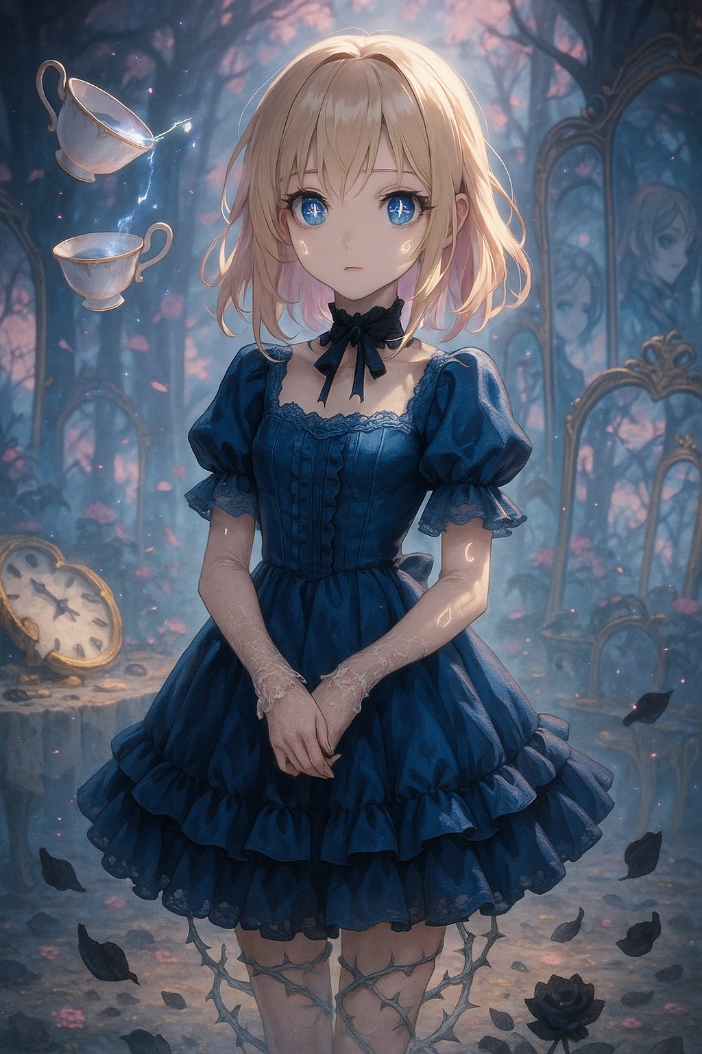 秋桜（美人画・A2サイズ） 桜ミク 描き下ろし 集合 アメリカンダイナーver. Art by ふーみ