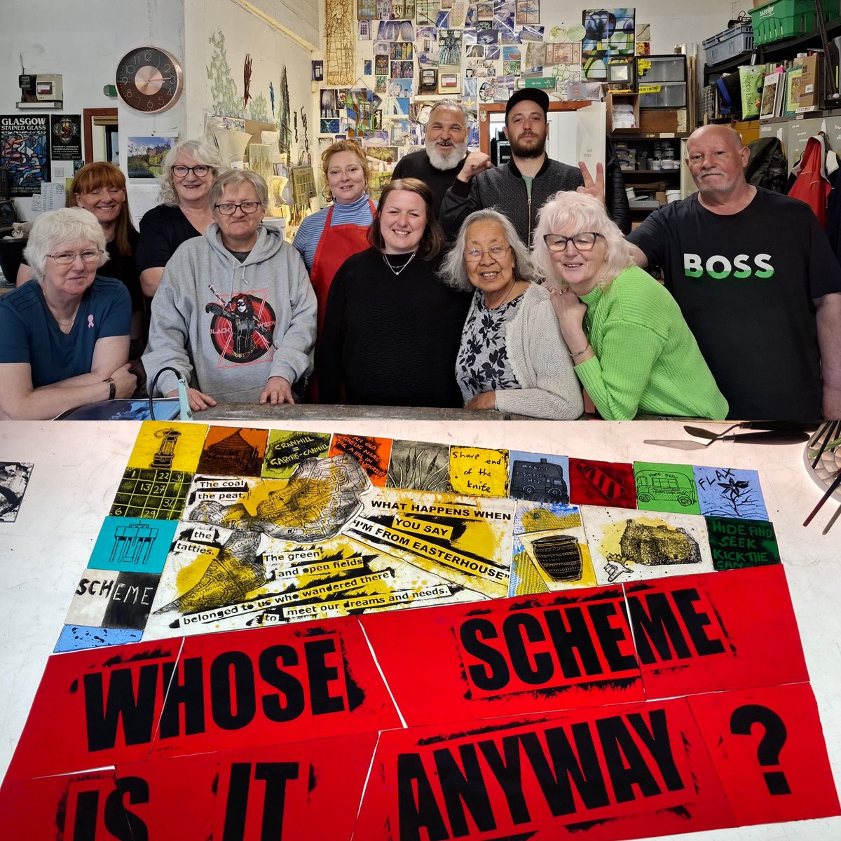 rdwglass's tweet image. For the past 7 months we have been working with Easterhouse residents to create a #stainedglass window and publication. Drawing on our previous research and community work, we held a series of writing and glass workshops celebrating the stories and struggles of Easterhouse.