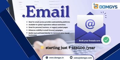 domgys's tweet photo. #Domgys :- Make every message count. Get your .email domain for professional, direct, and memorable communication.
Get expert advise, write us at sales@domgys.com

#Domainnames #EmailDomain #ProfessionalEmail #Domainregistrations #Premiumdomains #Buydomainname  #Enterprenuers https://t.co/nqOfEOKdBm