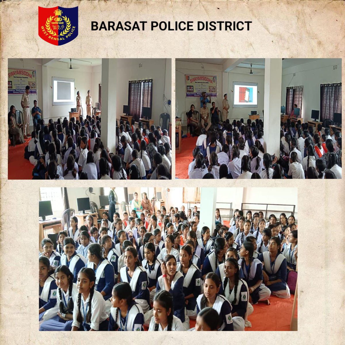 "Awareness Campaign!
Today's campaign at Bipin Bihari School (Co-ed), Madhyamgram  focused on preventing child marriage, human trafficking,drug abuse and cyber crime empowering students with knowledge for a safer future!

 #ChildSafety #DrugAwareness
#BarasatPoliceDistrict