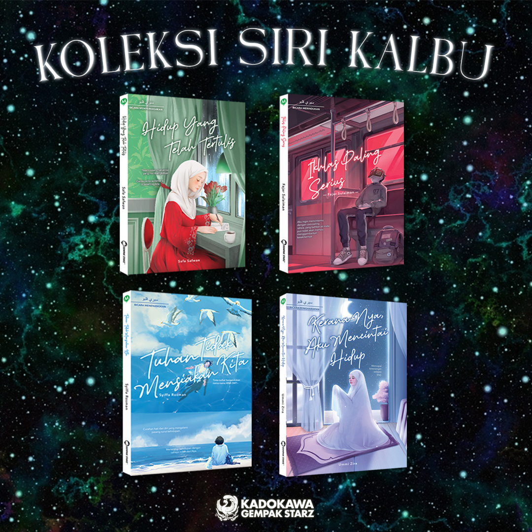 Sudah lengkap semua jilid SIRI KALBU ini? 😌

Nukilan 9 penulis berbakat, padat dengan kata-kata bermakna, memujuk jiwa-jiwa yang berduka, bersama nasihat yang membakar semangat 💪

Semoga memberi manfaat pada semua. 💕
🛒shop.gempakstarz.com/siri-kalbu