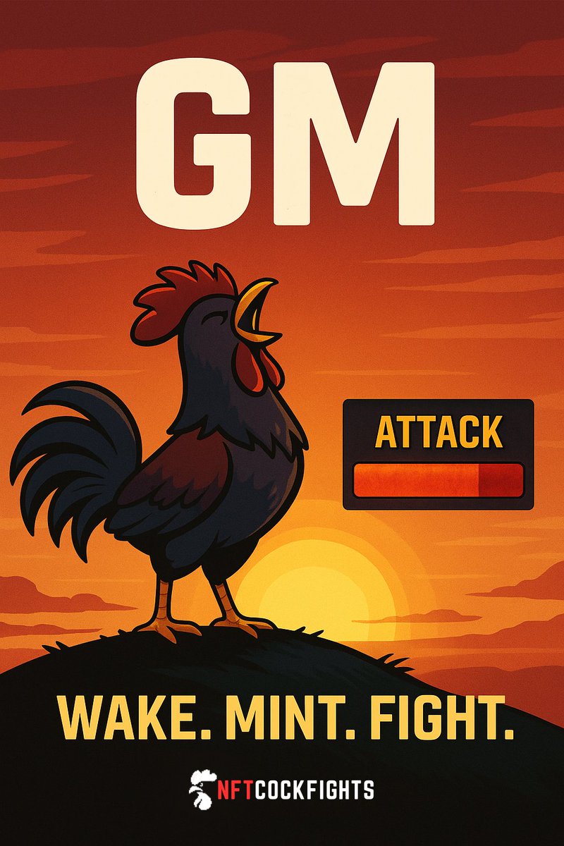 GM, Fighters ☀️🐔

You know what makes a good morning better?
Pure, unfiltered violence.

🟥 Today’s stat spotlight: ATTACK.

High ATK = more damage, faster KOs, and less talking.

But hey, if your rooster’s all bark and no beak…
Don’t say we didn’t warn you 👀

Drop your cock’s