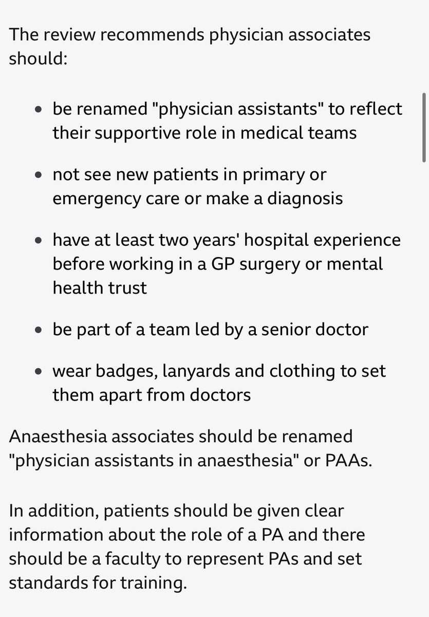 Partha S Kar 🇮🇳🇬🇧🏏🎥 (@parthaskar) on Twitter photo I have seen the views from some quarters re <a href="/lengreview/">The Leng review</a>
Personally?
A change in name; defining uniform; no undifferentiated patients; senior named clinician as Supervisor ; GMC having to make distinctive differentiation etc are steps forward for patient safety
Yes, there are I have seen the views from some quarters re <a href="/lengreview/">The Leng review</a>
Personally?
A change in name; defining uniform; no undifferentiated patients; senior named clinician as Supervisor ; GMC having to make distinctive differentiation etc are steps forward for patient safety
Yes, there are