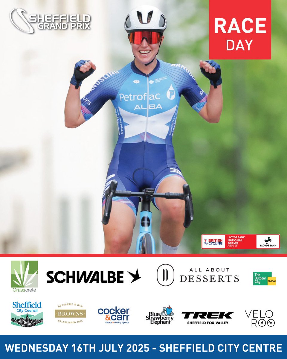 Sheffield Grand Prix (@sheffgrandprix) on Twitter photo 🚨 RACE DAY: Sheffield Grand Prix 🚨
The wait is over! Elite cycling hits the streets of Sheffield TONIGHT! 🔥
📍 City Centre Circuit
🕒 Racing from 5:55pm
💸 Free to watch
🎉 Electric atmosphere guaranteed!
Who will conquer the cobbles? 🚨 RACE DAY: Sheffield Grand Prix 🚨
The wait is over! Elite cycling hits the streets of Sheffield TONIGHT! 🔥
📍 City Centre Circuit
🕒 Racing from 5:55pm
💸 Free to watch
🎉 Electric atmosphere guaranteed!
Who will conquer the cobbles?