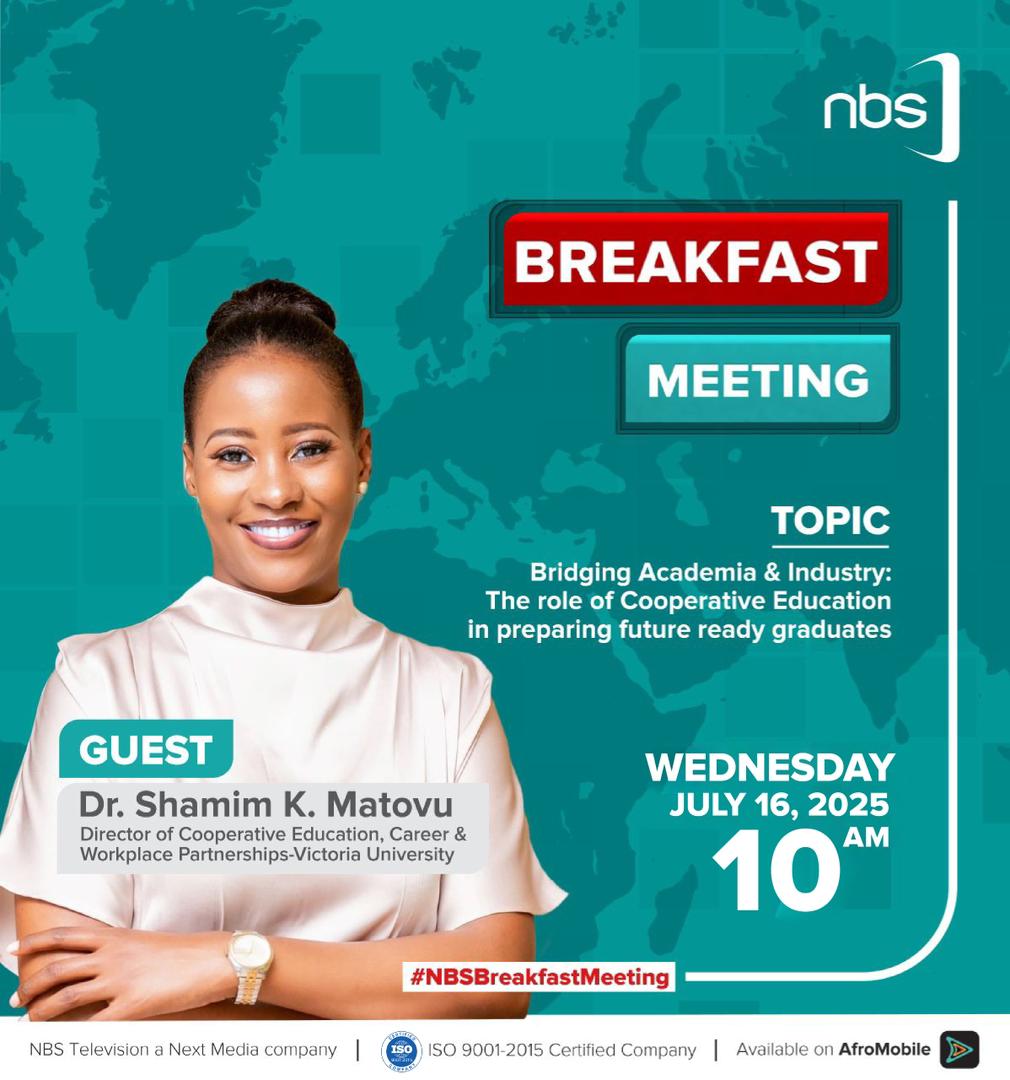 VUCoopEd's tweet image. LIVE NOW on @nbstv  🎥

Join @shamimkmatovu &amp;amp; 
@isaacBakashaba2 as they discuss how Victoria University’s Cooperative Education is bridging academia &amp;amp; industry to prepare future-ready graduates.

Tune in Now and catch the conversation!