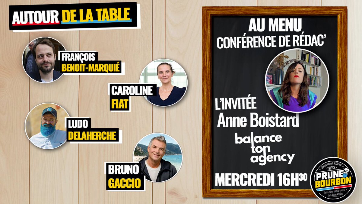 🟣 Cet après-midi, comme chaque mercredi, c’est la conf’ de rédac’ à 16h30 !

🎙️ Et juste après, on retrouve notre vieille copine, Anne Boistard, fondatrice de <a href="/agency_ton/">Balance ton agency</a> qui continue de dénoncer les agences de pub toxiques.

📺 Rendez-vous sur Twitch et YouTube !