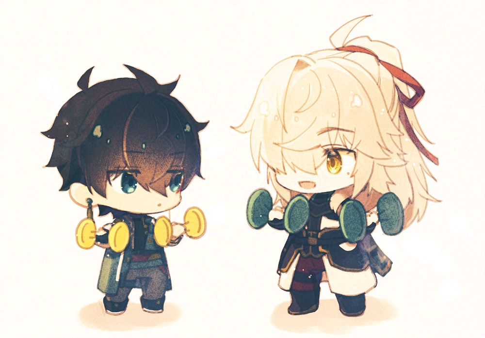___drli's tweet image. 筋力が景の方がちょっと高いっていうのがいい。恒は力が無いわけじゃないけど体格差の都合もあって景の方が筋力があるって感じでいい