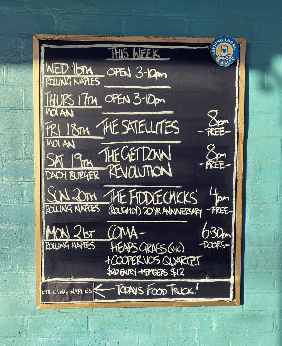 THIS WEEK AT THE WHEATY! 

#thewheaty #wheatybands #creativeoriginalmusicadelaide