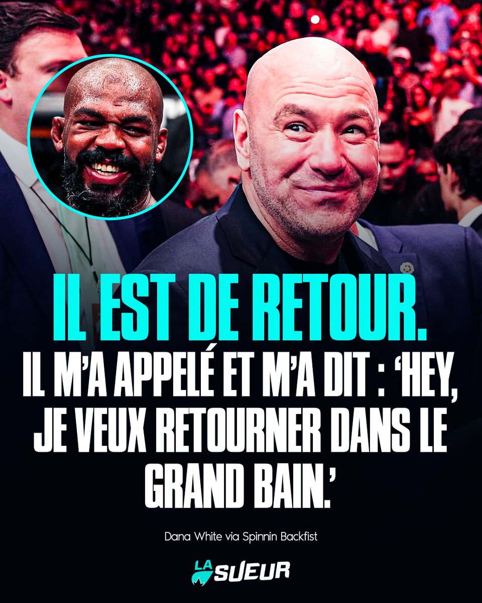 LaSueur_off's tweet photo. 🚨Dana White confirme que Jon Jones l’a contacté pour lui annoncer son retour. 📲😳 https://t.co/xdNdiT4fyF