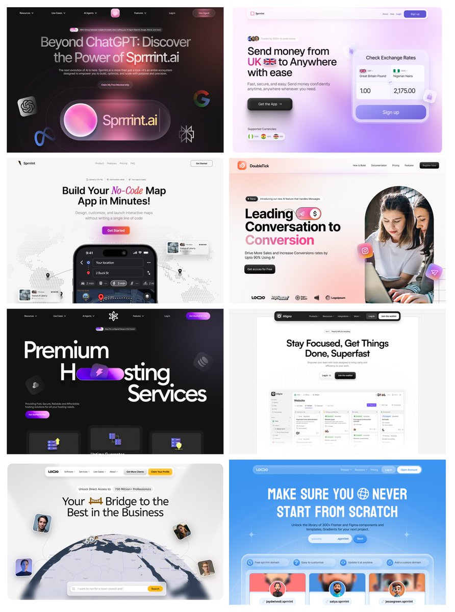 SprrrintDesign's tweet image. Yayy! We’re now family of 2000🎉
Here’s a gift from my side!
We're offering a Figma file featuring 8 stunning headers absolutely FREE for next 48 hours.
Just like, repost, and comment "HERO" below,
(Make sure you’re following so I can DM you)
Image