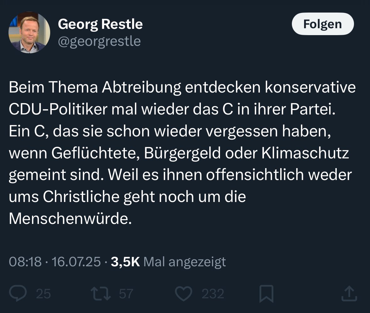 Ich erneuere mein Angebot, für den Rest meines Lebens die Partei zu wählen, die den ÖRR zerschlägt. (Kann auch die Stimmen meiner Familie besorgen.)