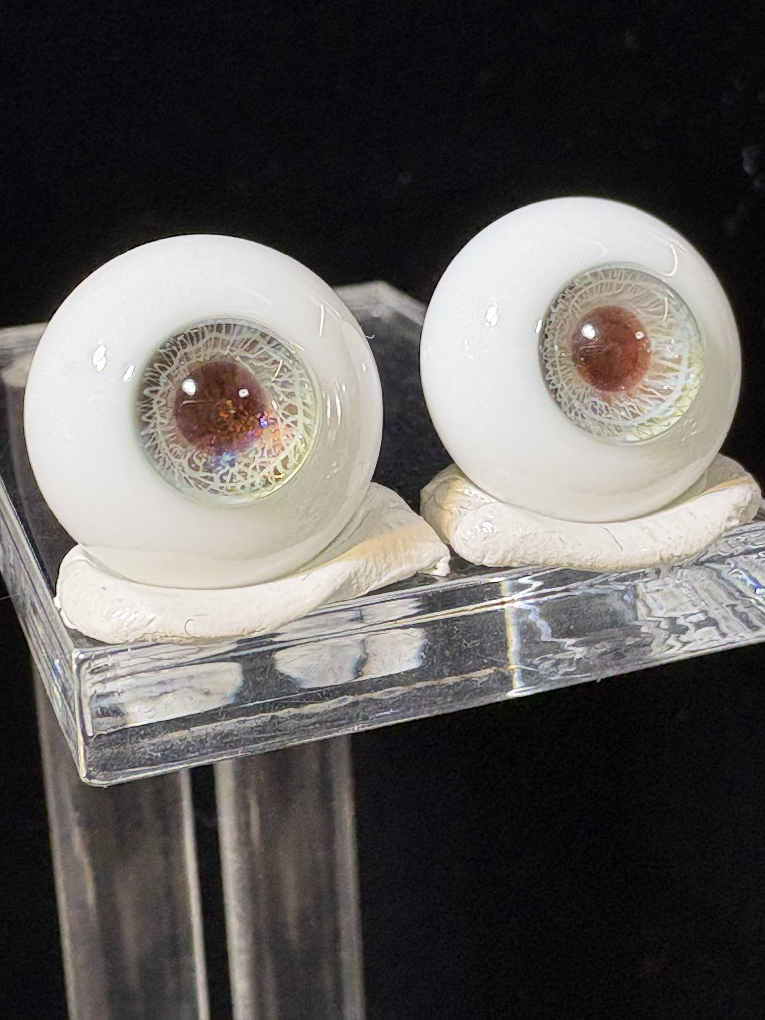 波岡恵子 様製 ドール グラスアイ 14 波岡恵子さま作のグラスアイ『銀曜変リアルアイ（18mm）』をSDGr