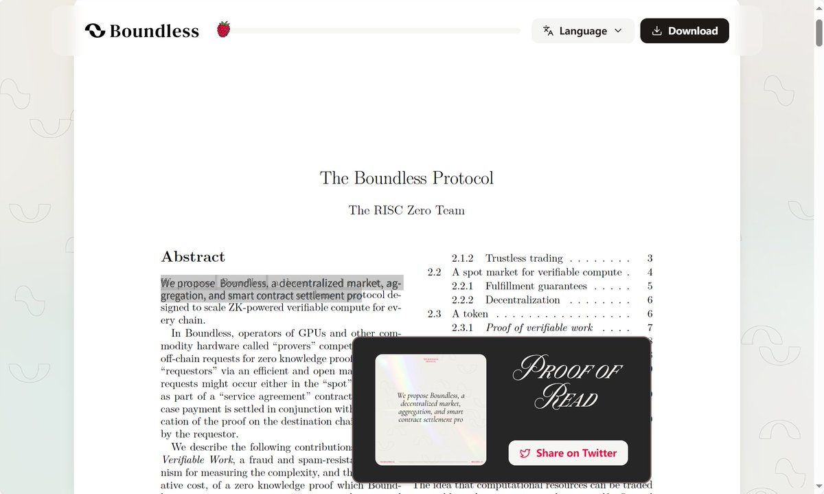 I have read the
<a href="/boundless_xyz/">Boundless</a>

xyz white paper. Here is proof: