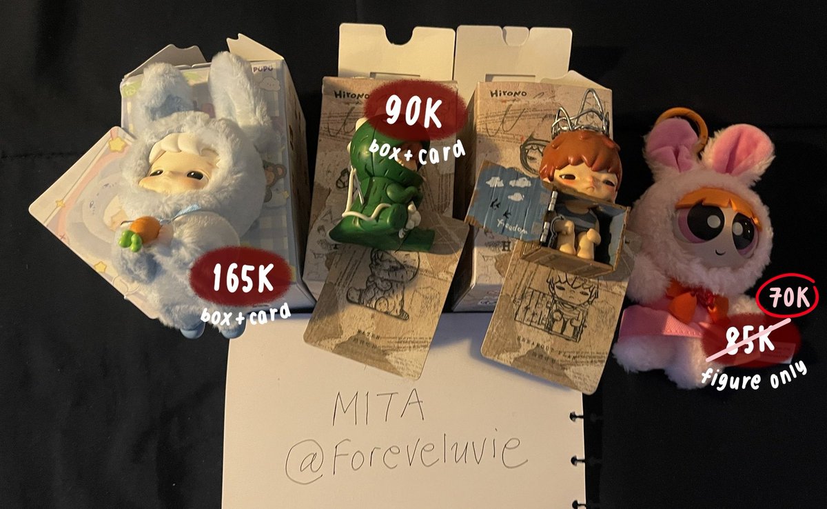 ada yang masih cari bocil2 disini? aku mau coba cari temen jajan ready ina, semua harga bersih exc fee admin dari aku nanti

wts hacipupu snuggle with you comfy bunny, hirono echo eaten, power puff girls blossom transformation