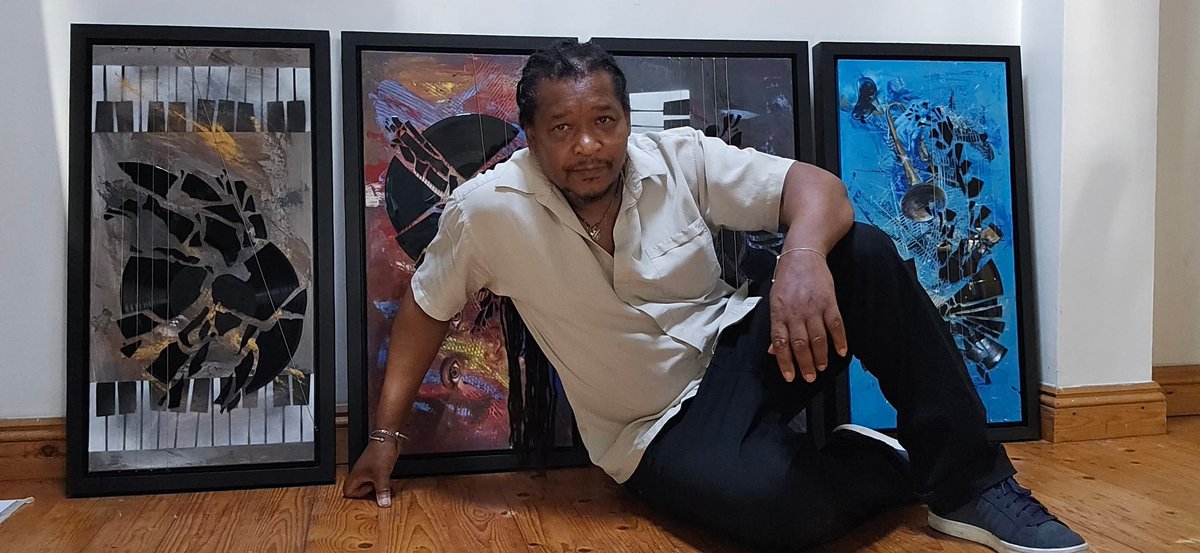 ArtofTonyNero's tweet photo. A lil posin infront of my pieces before delivering to the Bomb Factory Art Foundation in Marylebone, was needed 😀 
Looking forward to the 12th FLUX Exhibition. This Thursday 17th to 20th July #London #exhibition #fluxexhibition 
#looksliketonynero 
@Flux_Exhibition https://t.co/J51YYnSBR6