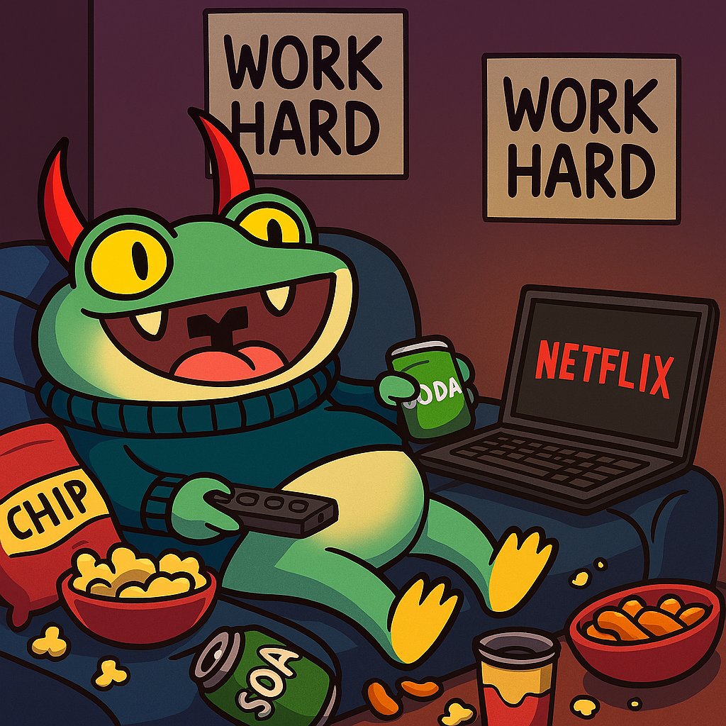 Zloth 🎒 (@slozloth) on Twitter photo Leap season
"Started Netflix to escape reality. Ended up watching a frog with a better life than me."
<a href="/talus_intern/">talus intern 🐸</a> Leap season
"Started Netflix to escape reality. Ended up watching a frog with a better life than me."
<a href="/talus_intern/">talus intern 🐸</a>