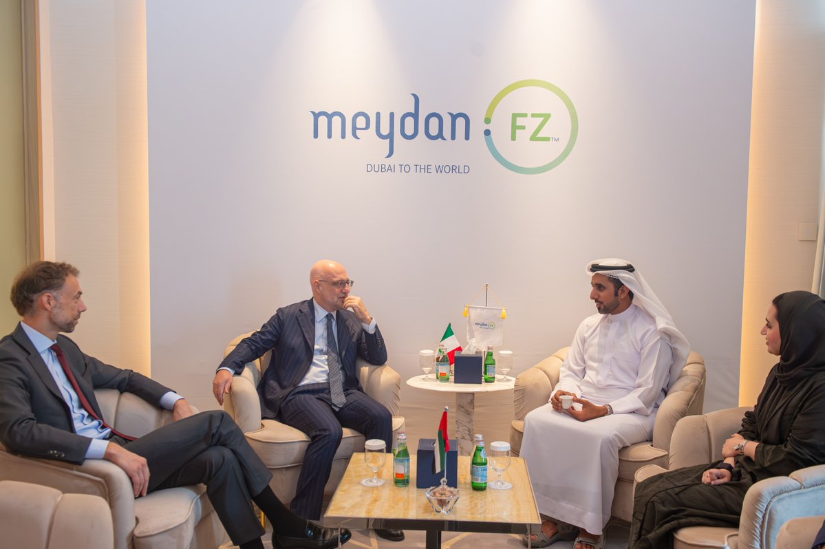 MeydanFreezone's tweet image. Strengthening International Ties 🇮🇹 🤝 🇦🇪
We were honored to welcome H.E. Lorenzo Fanara, Ambassador of Italy, and Mr. Edoardo Napoli, Consul General, to Meydan Free Zone.
#MeydanFreeZone #BusinessSetup #GlobalBusiness #InternationalPartnerships