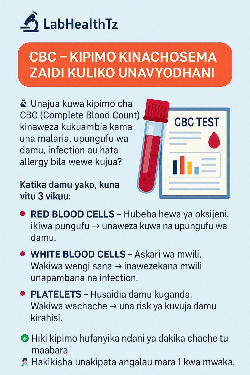 DonXwaty's tweet photo. Elezea unchojua kuhusu kipimo cha Complete blood count👇 https://t.co/RntSGzSfMn