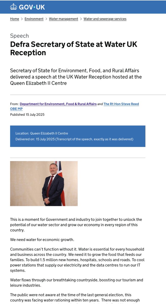I see govt are still repeating the idea that they've "secured £104 billion pounds of private sector investment in the water sector over the next five years".

That's a downright lie, I dare you, prove I'm wrong.