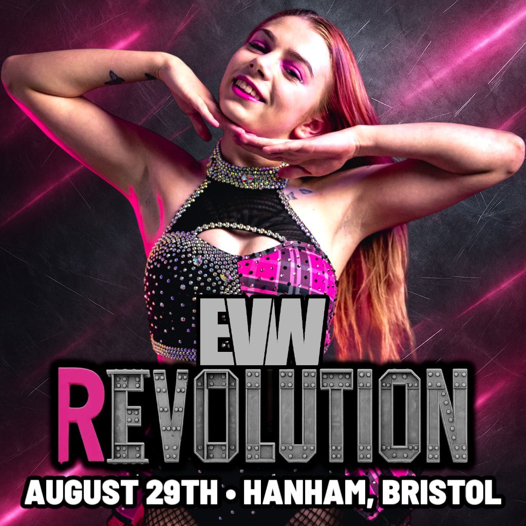 evolutionwres's tweet image. EVW: REVOLUTION
📅 Aug 29th | Hanham Community Centre
EVW returns with another all-women’s event.
Confirmed to appear:
🔥”The Deadly One” Nightshade
🐦🔥” The LiverBird” Lizzy Evo
🎀”The Pocket Rocket” Alexa Rae
👸 “The Iron Queen” Alexxis Falcon
🎟️ buytickets.at/evolutionwrest…
