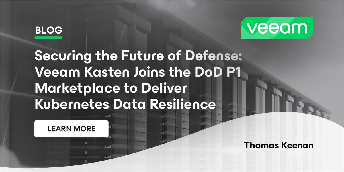 Securing the Future of Defense: Veeam Kasten Joins the DoD P1 Marketplace to Deliver Kubernetes Data Resilience veeam.com/blog/veeam-kas… #veeam