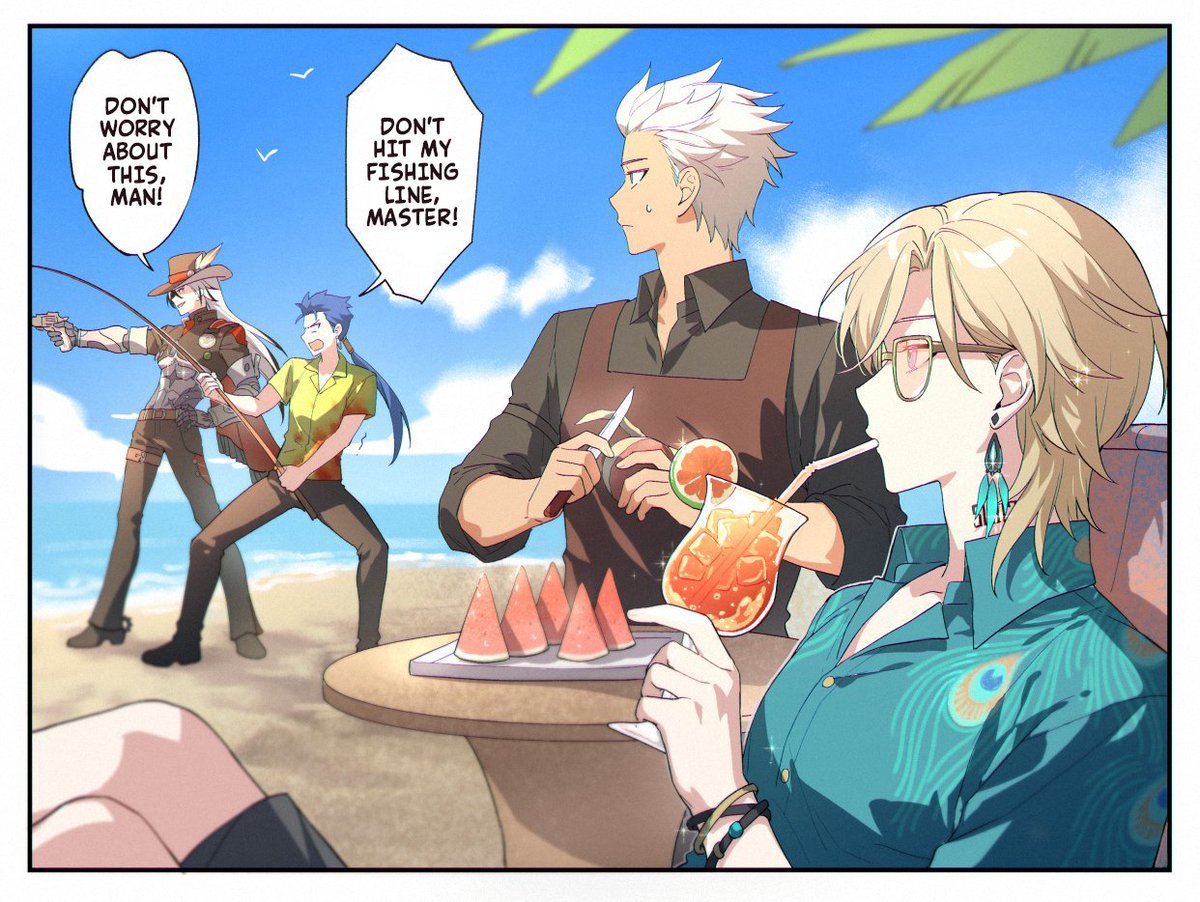 raymnd_x's tweet photo. 【ENGLISH TRANSLATED VERSION】
Master's with their servants from the Fate collab
Typeset &amp; translation by me https://t.co/GooIBGZ4nr