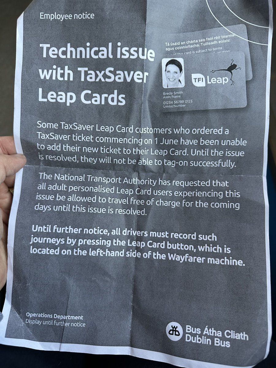 ReallyCharles's tweet photo. @dublinbusnews this issue with taxsaver ticket has been going on since June, why don’t your bus drivers know about it? https://t.co/f7Evyk9KyT